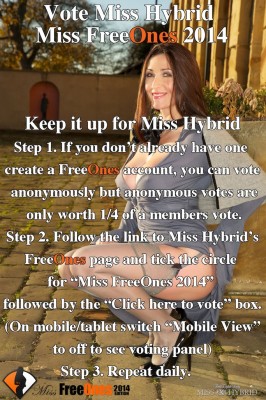 keep it up for Miss Hybrid, Miss Freeones 2014